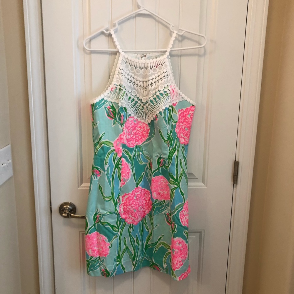 NWT Lilly Pulitzer Pearl Shift Dress Poolside Blue